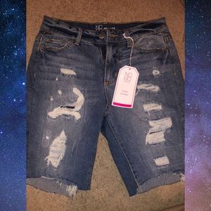 Distressed Jean Shorts